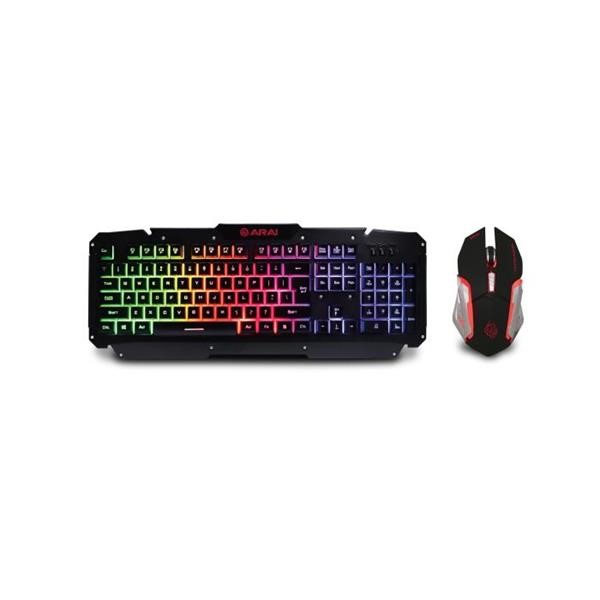 KEYBOARD & MOUSE METALIC ZEROGROUND KB-1700GUMS ARAI